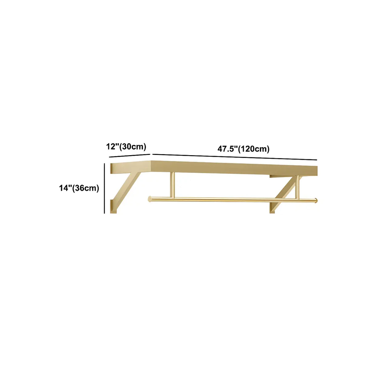 Elegant Metal Gold Wall-Mounted Coat Rack with Hooks Image - 18