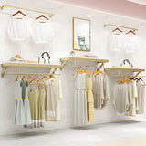 Elegant Metal Gold Wall-Mounted Coat Rack with Hooks Image - 1