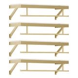 Elegant Metal Gold Wall-Mounted Coat Rack with Hooks Image - 3