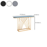 Elegant Metal Oval Marble Gold Foyer Console Table Image - 17