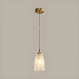 Elegant Mini Clear Glass Bell Bedroom Pendant Light Image - 2