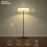 Elegant Minimalist Circular Integrated LED Floor Lamp #size