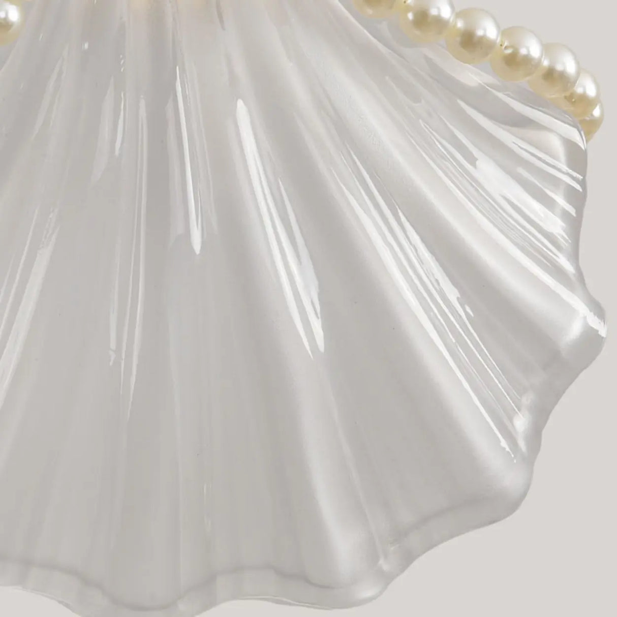 Elegant Modern Bedroom Shell Glass Pendant Light Image - 10
