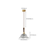 Elegant Modern Flower Clear Glass Pendant Light #size