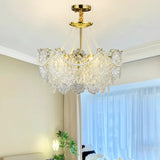 Elegant Modern Tiered Crystal Round Living Room Chandelier Image - 1