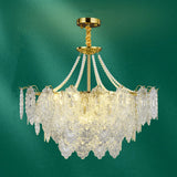 Elegant Modern Tiered Crystal Round Living Room Chandelier Image - 10