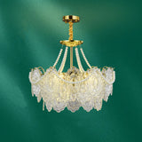 Elegant Modern Tiered Crystal Round Living Room Chandelier Image - 11