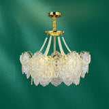 Elegant Modern Tiered Crystal Round Living Room Chandelier Image - 13