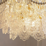 Elegant Modern Tiered Crystal Round Living Room Chandelier Image - 15