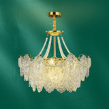 Elegant Modern Tiered Crystal Round Living Room Chandelier Image - 16
