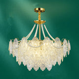 Elegant Modern Tiered Crystal Round Living Room Chandelier Image - 19
