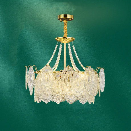 Elegant Modern Tiered Crystal Round Living Room Chandelier Image - 2