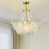 Elegant Modern Tiered Crystal Round Living Room Chandelier Image - 20