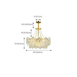 Elegant Modern Tiered Crystal Round Living Room Chandelier #size
