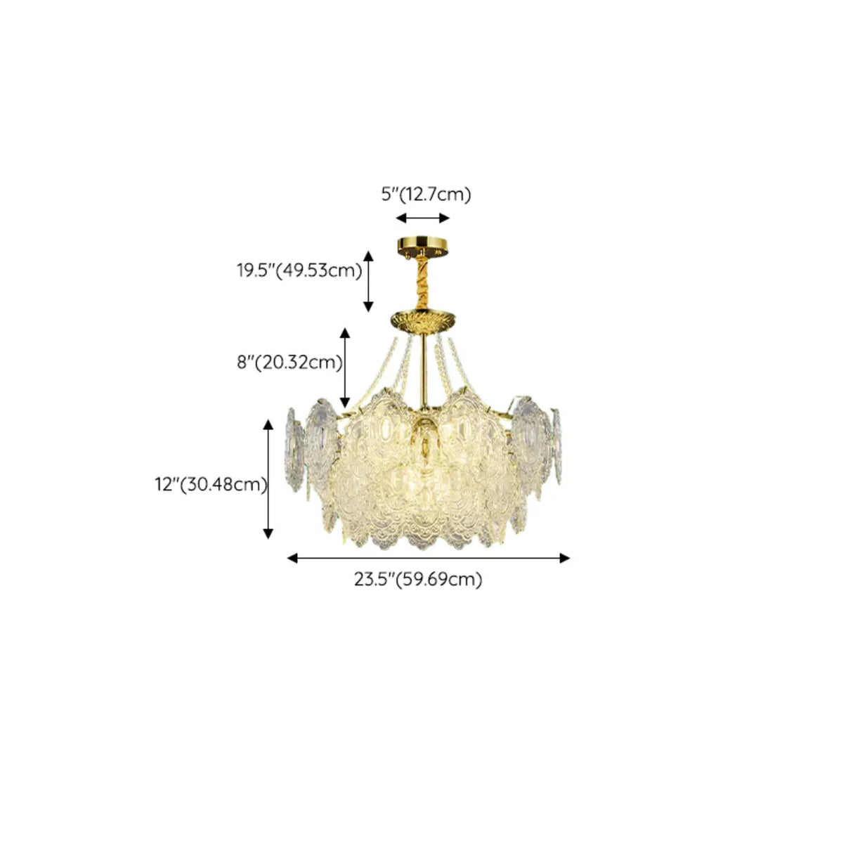 Elegant Modern Tiered Crystal Round Living Room Chandelier Image - 24