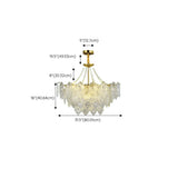 Elegant Modern Tiered Crystal Round Living Room Chandelier Image - 26