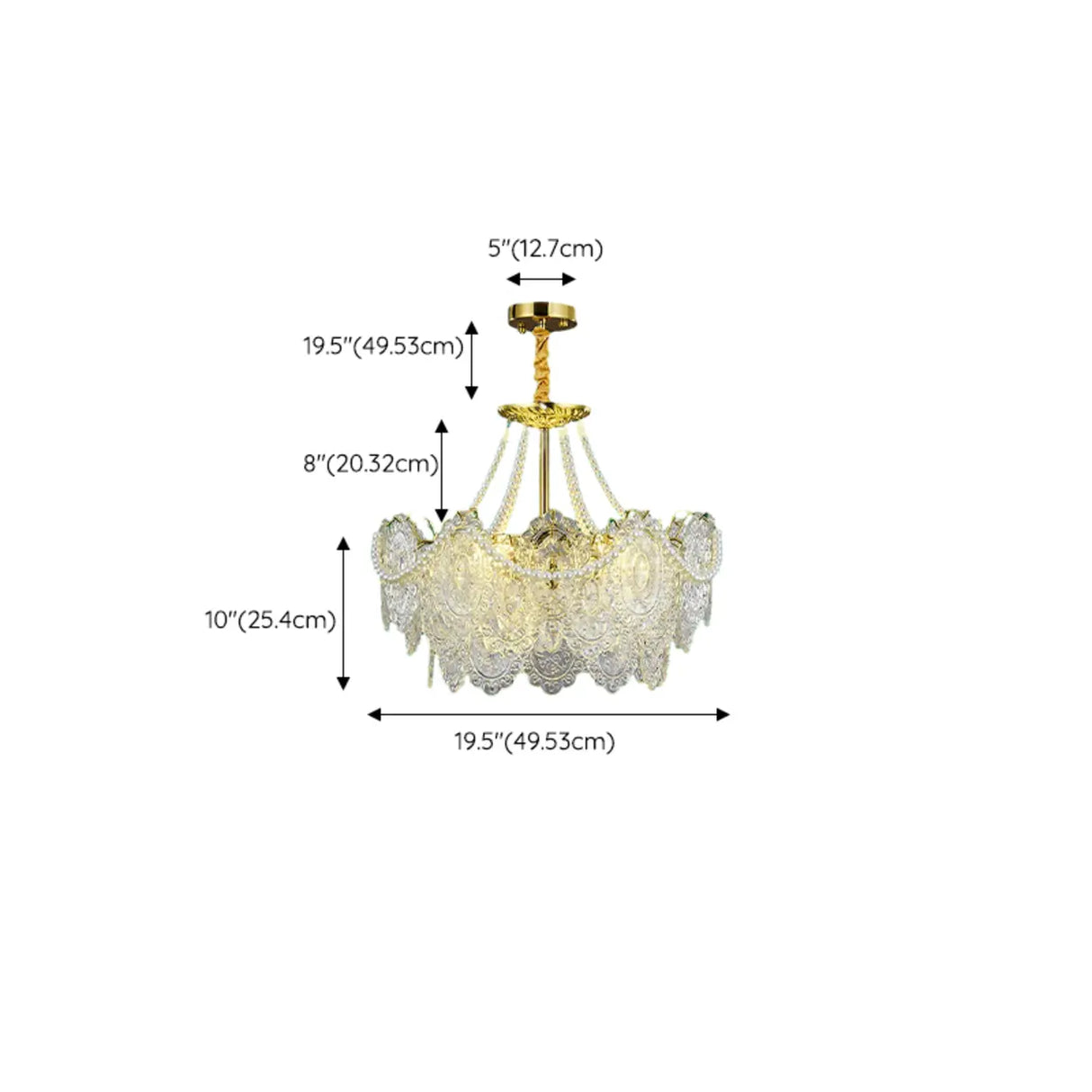Elegant Modern Tiered Crystal Round Living Room Chandelier Image - 27