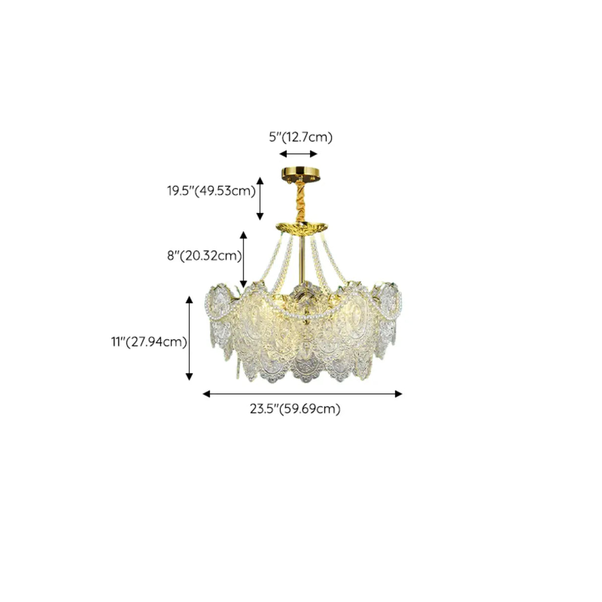 Elegant Modern Tiered Crystal Round Living Room Chandelier Image - 28