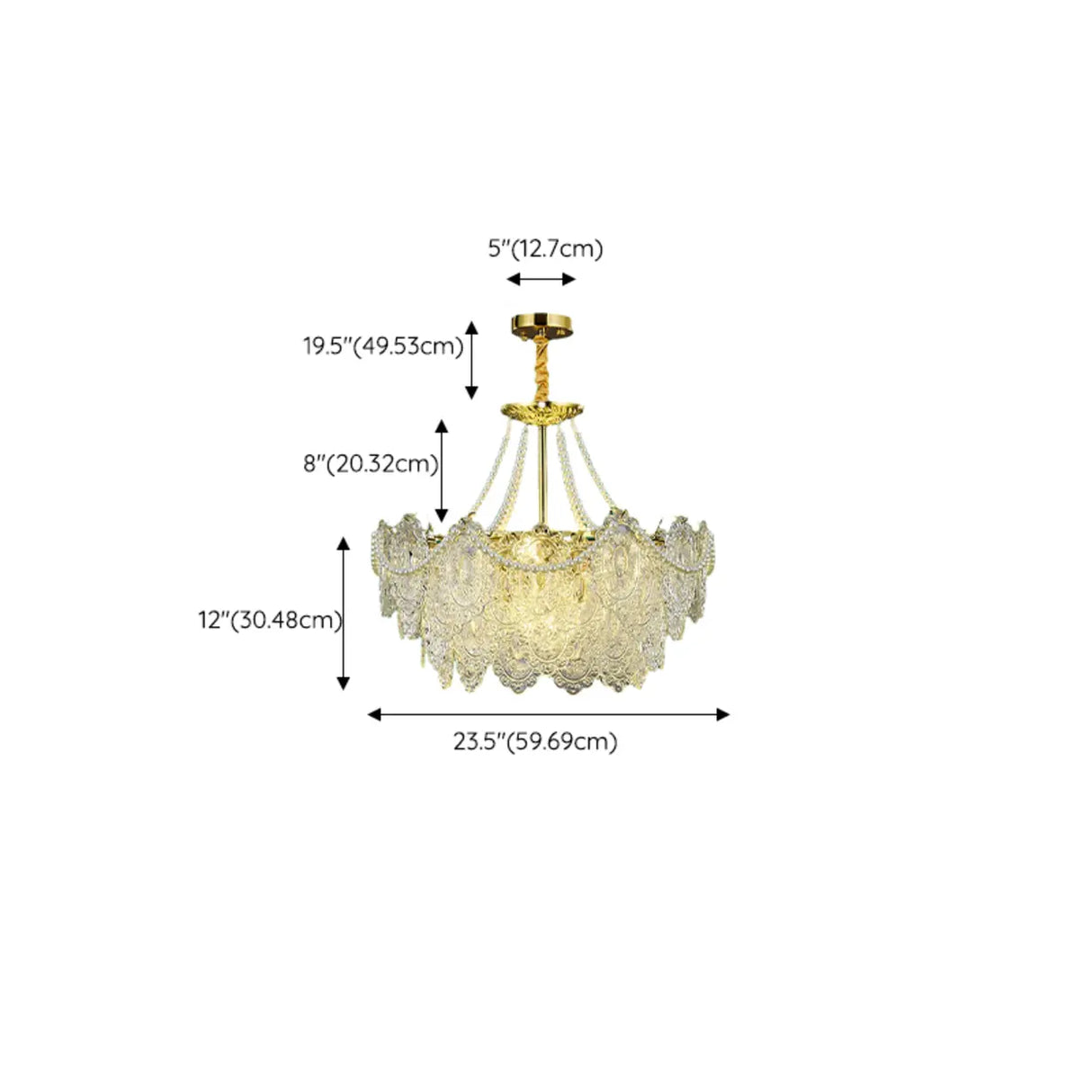 Elegant Modern Tiered Crystal Round Living Room Chandelier Image - 29