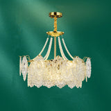 Elegant Modern Tiered Crystal Round Living Room Chandelier Image - 3