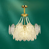 Elegant Modern Tiered Crystal Round Living Room Chandelier Image - 5
