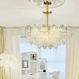Elegant Modern Tiered Crystal Round Living Room Chandelier Image - 8