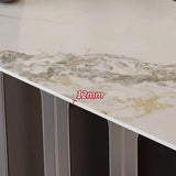 Elegant Oval Sintered Stone Black Pedestal Console Table Image - 5