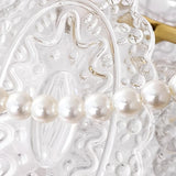 Elegant Pearl Carved Glass Island Chandelier Light Image - 10