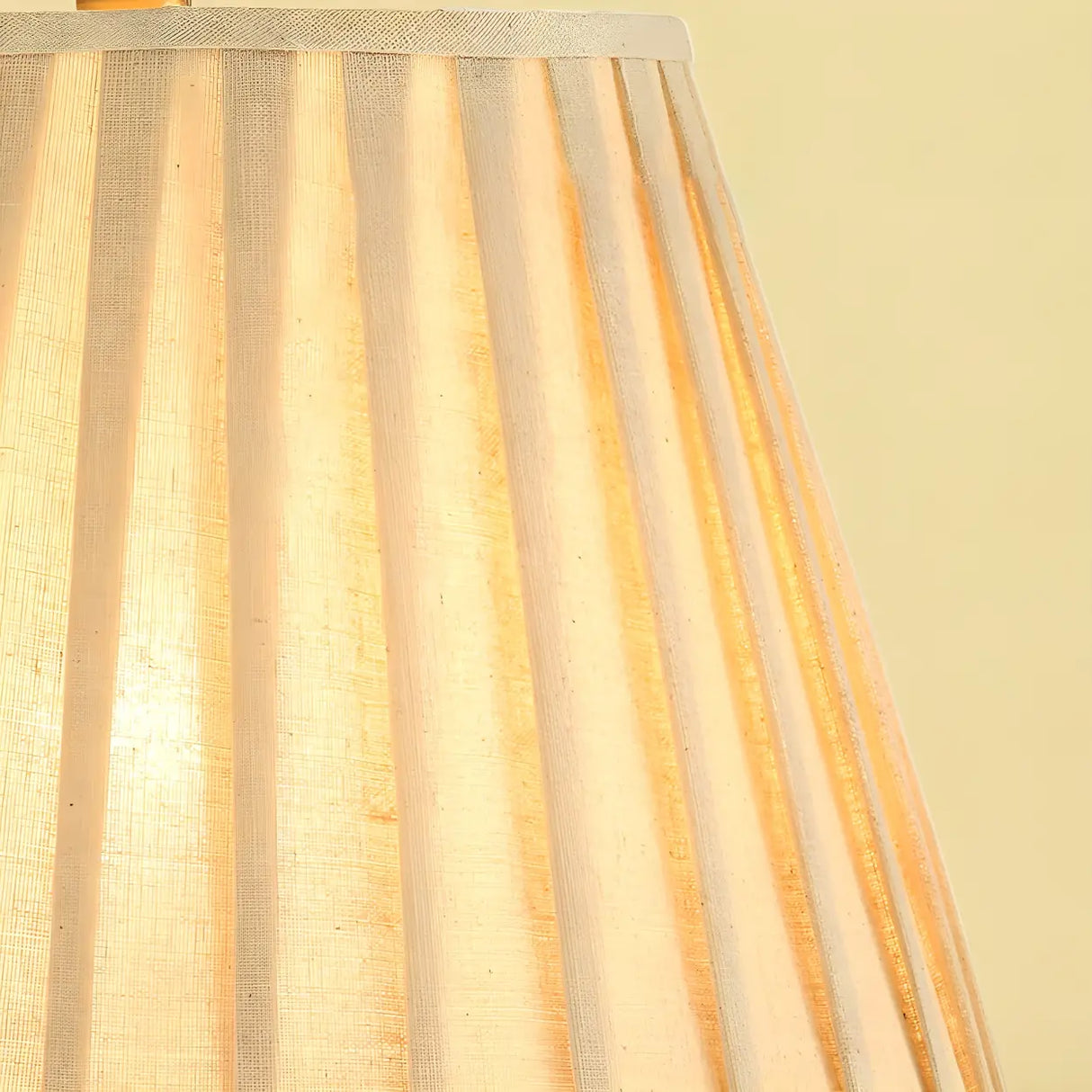 Elegant Pleated Fabric Floral Ceramic Base Table Lamp Image - 12