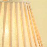 Elegant Pleated Fabric Floral Ceramic Base Table Lamp Image - 12