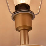 Elegant Pleated Fabric Floral Ceramic Base Table Lamp Image - 14