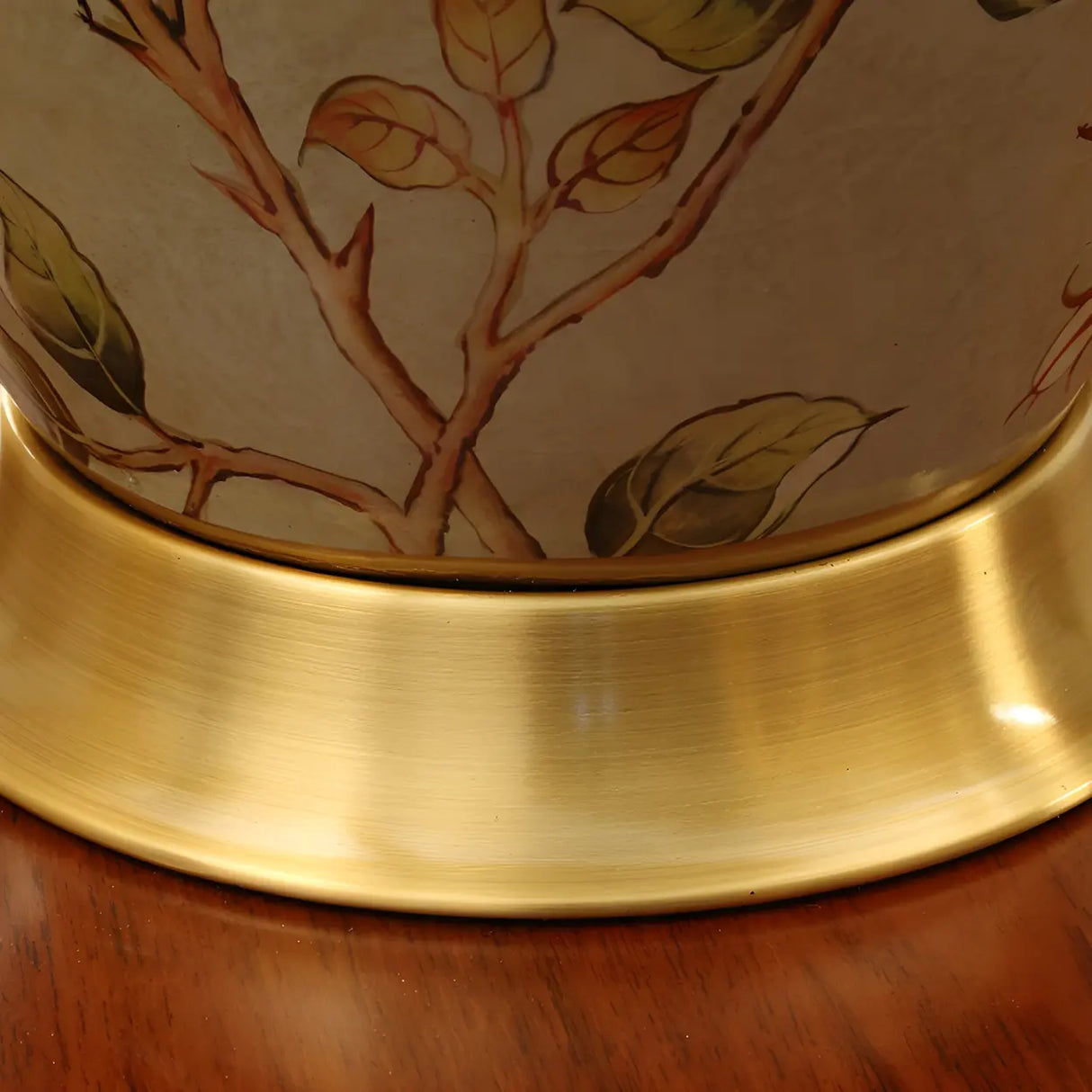 Elegant Pleated Fabric Floral Ceramic Base Table Lamp Image - 15