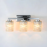 Elegant Prismatic Glass Cylinder 3-Light Vanity Light Image - 10