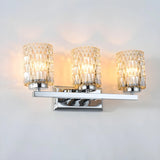 Elegant Prismatic Glass Cylinder 3-Light Vanity Light Image - 9
