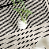 Elegant Rectangle Woven Black White Abstract Area Rug Image - 6