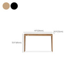 Elegant Rectangular Black Wooden Storage Console Table Image - 11