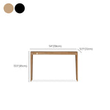 Elegant Rectangular Black Wooden Storage Console Table Image - 12