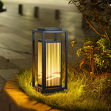 Elegant Rectangular Lantern Outdoor Garden Decor Lamp Image - 1