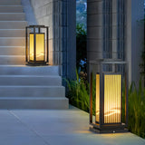 Elegant Rectangular Lantern Outdoor Garden Decor Lamp Image - 13