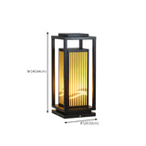 Elegant Rectangular Lantern Outdoor Garden Decor Lamp Image - 17