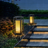 Elegant Rectangular Lantern Outdoor Garden Decor Lamp Image - 3