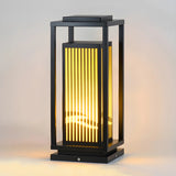Elegant Rectangular Lantern Outdoor Garden Decor Lamp Image - 6