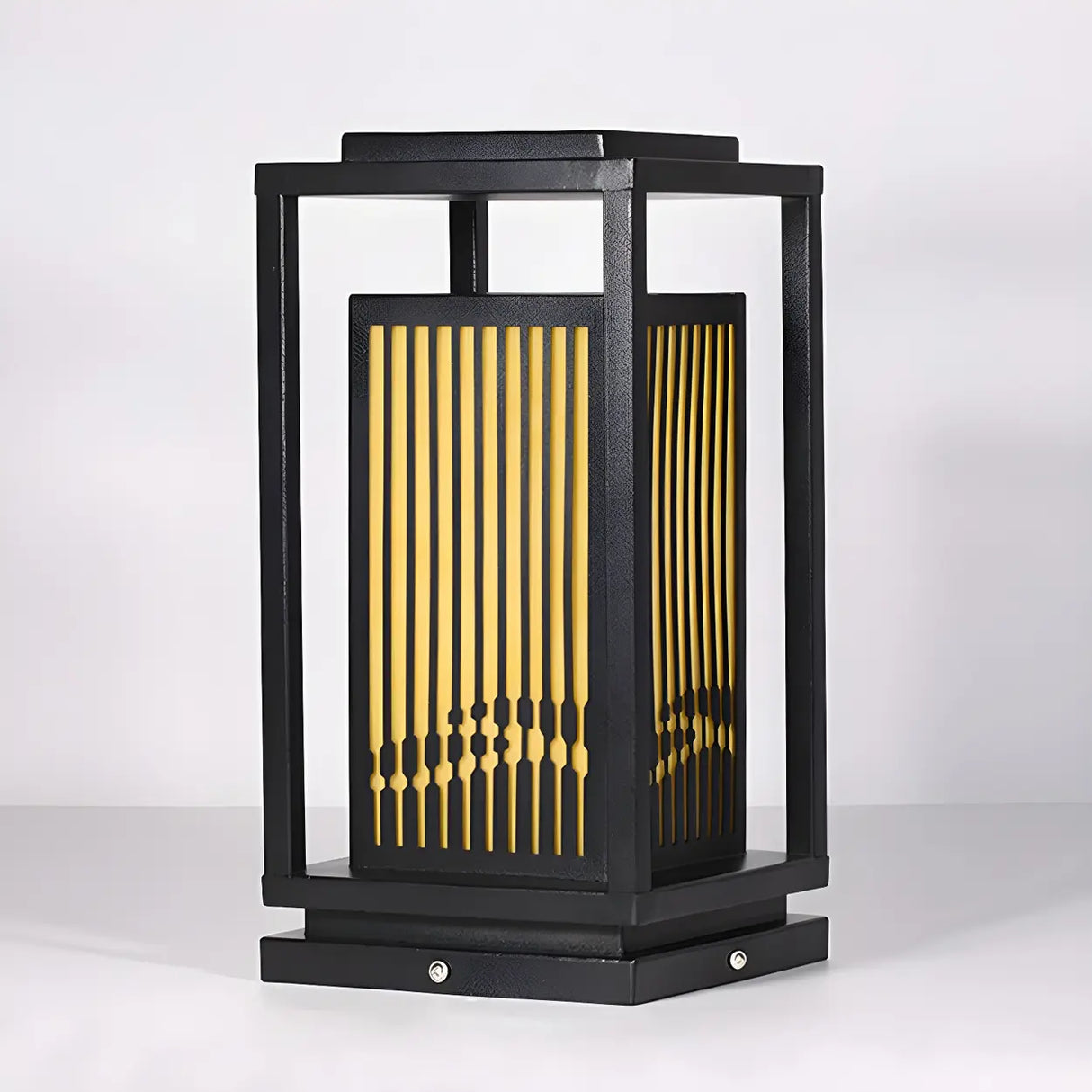 Elegant Rectangular Lantern Outdoor Garden Decor Lamp Image - 7