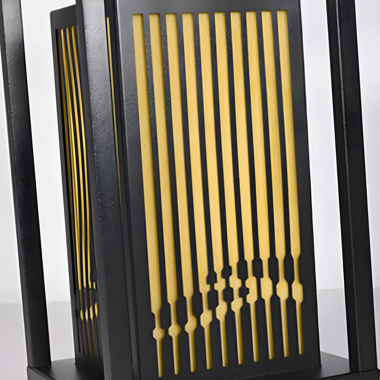 Elegant Rectangular Lantern Outdoor Garden Decor Lamp Image - 8