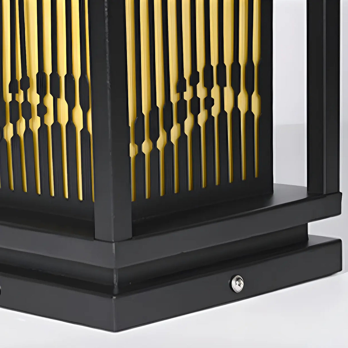 Elegant Rectangular Lantern Outdoor Garden Decor Lamp Image - 9