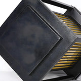 Elegant Rectangular Metal Floor Outdoor Garden Lamp Image - 11