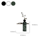 Elegant Rectangular Stone Black Accent Console Table #size