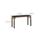 Elegant Rectangular Wood Black Foyer Console Table #size