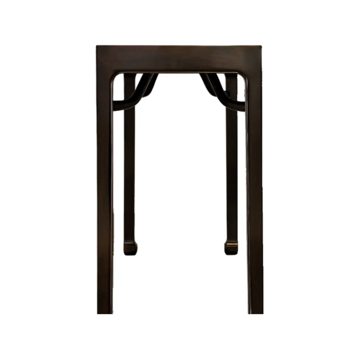 Elegant Rectangular Wood Black Foyer Console Table Image - 4