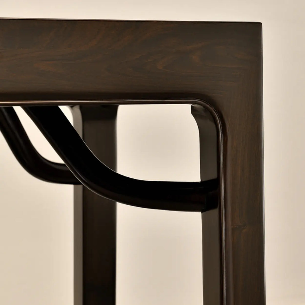Elegant Rectangular Wood Black Foyer Console Table Image - 7
